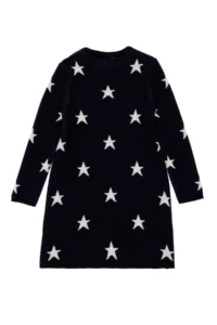 US Polo Assn. Girls' Navy Blue Knitwear Turtleneck Knit Dress - Image 4