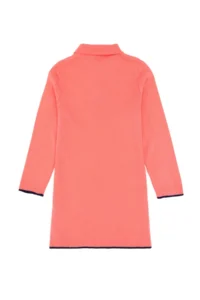 US Polo Assn. Girls' Pomegranate Polo Shirt Collar Knit Dress - Image 4