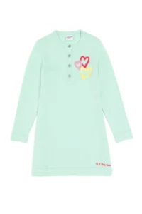 US Polo Assn. Girls' Aqua Green Crew Neck Knit Dress - Image 3