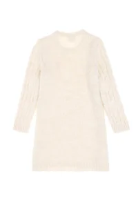 US Polo Assn. Girls' Cream Melanj Crew Neck Knit Dress - Image 4