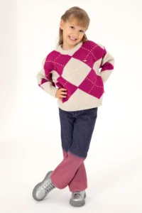 US Polo Assn. Girls' Stone Crew Neck Sweater - Image 2
