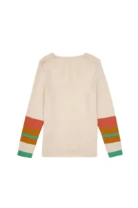 US Polo Assn. Girls' Cream Crew Neck Sweater - Image 4