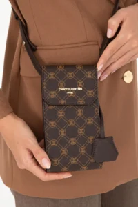 Pierre Cardin Brown Crossbody Bag - Image 2