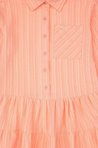 US Polo Assn. Girls' Salmon Weaving Shirt Dress - Image 5