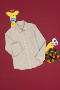 US Polo Assn. Girls' Ecru Long Sleeve Shirt - Image 3