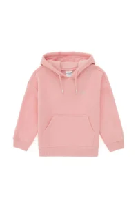 US Polo Assn. Girls' Powder Pink Basic Hooded Sweatshirt - Image 3