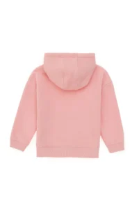 US Polo Assn. Girls' Powder Pink Basic Hooded Sweatshirt - Image 4