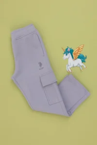 US Polo Assn. Girls' Lilac with pocket Sweatpants - Image 3