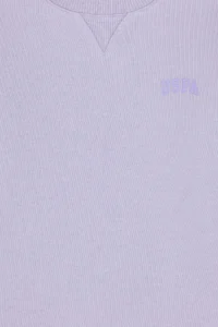 US Polo Assn. Girls' Lilac Fleece Crew Neck Basic Sweatshirt - Image 5