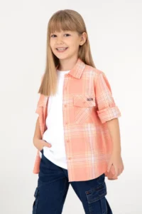 US Polo Assn. Girls' Orange Long Sleeve Shirt
