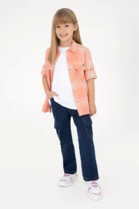 US Polo Assn. Girls' Orange Long Sleeve Shirt - Image 2