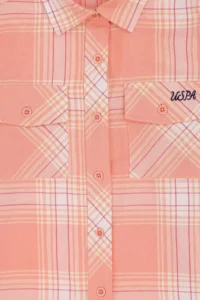 US Polo Assn. Girls' Orange Long Sleeve Shirt - Image 5