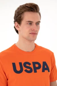 US Polo Assn. Men Regular Fit Crew Neck Pomegranate Basic T-Shirt - Image 2
