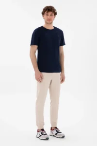 US Polo Assn. Men slim Fit Elastic Hem Stone Sweatpants