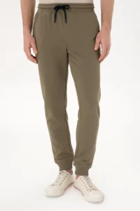 US Polo Assn. Men slim Fit Elastic Hem Mink Sweatpants - Image 2