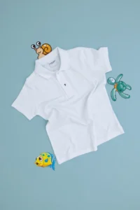 US Polo Assn. Boys' White Basic Polo Shirt Collar T-Shirt