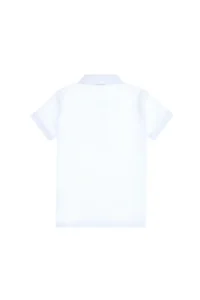 US Polo Assn. Boys' White Basic Polo Shirt Collar T-Shirt - Image 3
