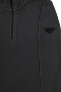 US Polo Assn. Boys' Half Zippered Anthracite Fleece Sweatshirt - Image 4