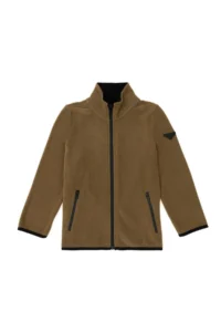 US Polo Assn. Boys' Zippered Khaki Fleece Sweatshirt - Image 4