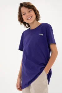 US Polo Assn. Boys' Purple Crew Neck T-Shirt - Image 2