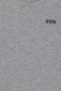 US Polo Assn. Boys' Gray Melanj Crew Neck T-Shirt - Image 3