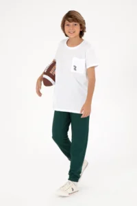 US Polo Assn. Boys' White Crew Neck T-Shirt - Image 2