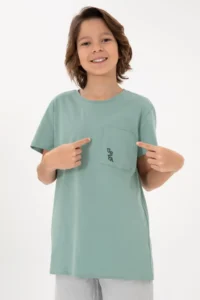 US Polo Assn. Boys' Water Green Crew Neck T-Shirt