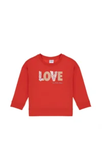 US Polo Assn. Girls' Pomegranate Crew Neck Sweatshirt - Image 4