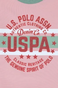 US Polo Assn. Girls' Pink Crew Neck Sweatshirt - Image 6