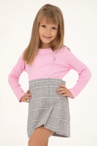 US Polo Assn. Girls' Pink Crew Neck Sweatshirt