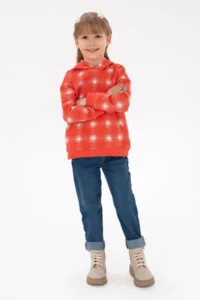 US Polo Assn. Girls' Pomegranate Hooded Sweatshirt - Image 2