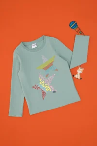 US Polo Assn. Girls' Aqua Green Crew Neck Sweatshirt - Image 3
