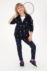 US Polo Assn. Girls' Navy Blue Hooded Sweatshirt - Image 2