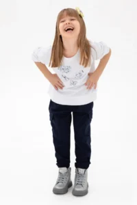 US Polo Assn. Girls' White Crew Neck Sweatshirt - Image 2