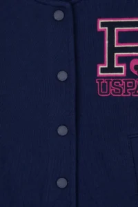 US Polo Assn. Girls' Navy Blue Bomber Jacket College Jacket - Image 5