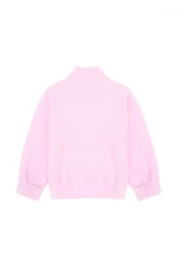 US Polo Assn. Girls' Half Zippered Pink Fleece Sweatshirt - Image 4