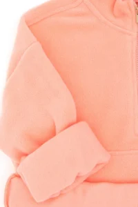 US Polo Assn. Girls' Salmon Half Zippered Fleece Sweatshirt - Image 6