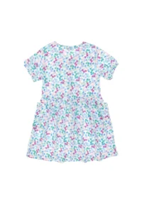 US Polo Assn. Girls' Mint Patterned Crepe Material Weaving Dress - Image 2