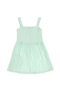 US Polo Assn. Girls' Water Green Weaving Dress - Image 2