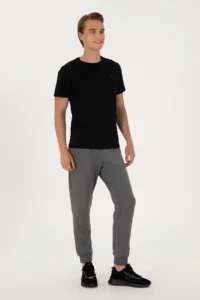 US Polo Assn. Men Anthracite Melanj Sweatpants - Image 3