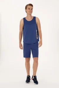 US Polo Assn. Men Regular Fit Light Navy Crew Neck Sleeveless T-Shirt - Image 4