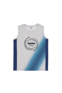 US Polo Assn. Boys' Light Gray Sleeveless Crew Neck T-Shirt - Image 2
