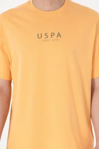 US Polo Shirt Assn. Men Oversized Fit Crew Neck Orange T-Shirt - Image 7