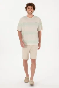 US Polo Assn. Men comfort Fit Crew Neck Aqua Green T-Shirt - Image 4