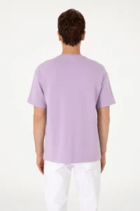 US Polo Assn. Men comfort Fit Lilac Crew Neck T-Shirt - Image 5