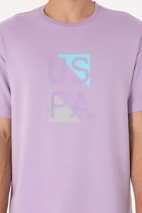 US Polo Assn. Men comfort Fit Lilac Crew Neck T-Shirt - Image 6