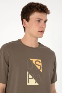 US Polo Assn. Men comfort Fit Crew Neck Mink T-Shirt - Image 2