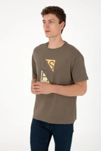 US Polo Assn. Men comfort Fit Crew Neck Mink T-Shirt - Image 3