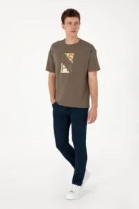 US Polo Assn. Men comfort Fit Crew Neck Mink T-Shirt - Image 4