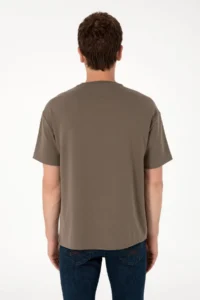 US Polo Assn. Men comfort Fit Crew Neck Mink T-Shirt - Image 5
